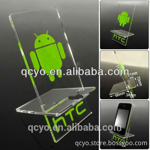 customize transparent acrylic smart phone display stand wholesale